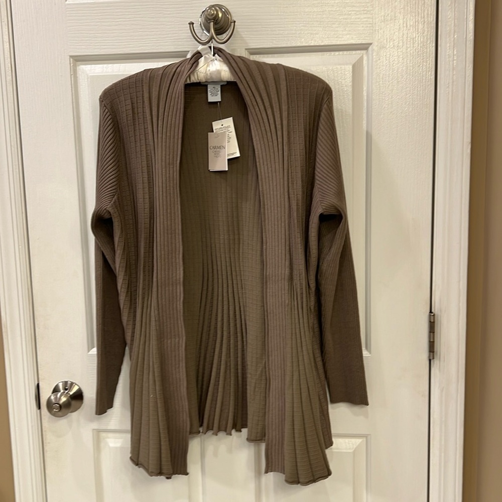 Open cardigan sweater